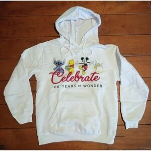 Disney 100th Anniversary CELEBRATE 100 Years Wonder Hoodie M 7-9 Mickey Mouse